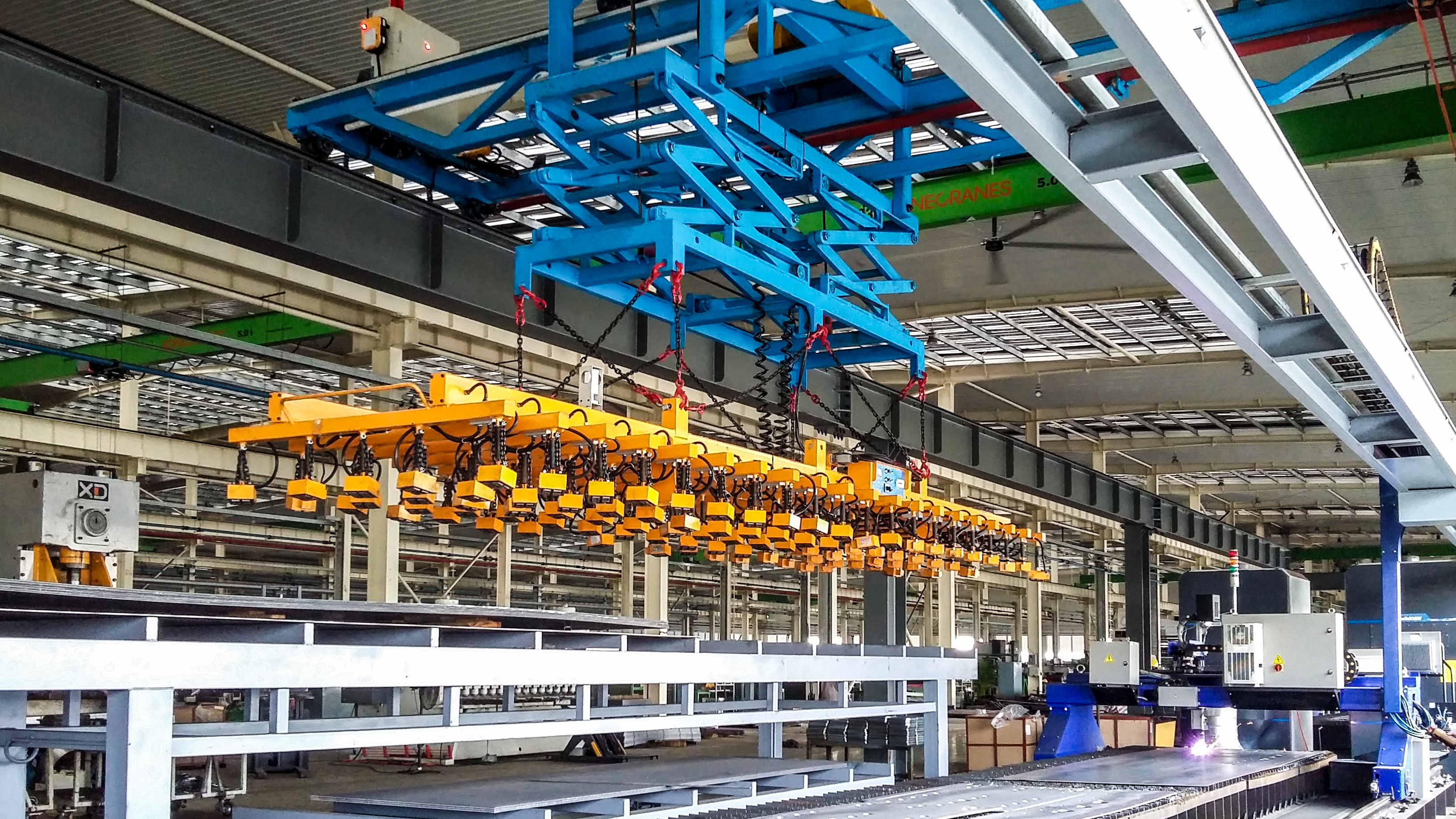 HM5磁力吊具_钢板切割线上下料吊具